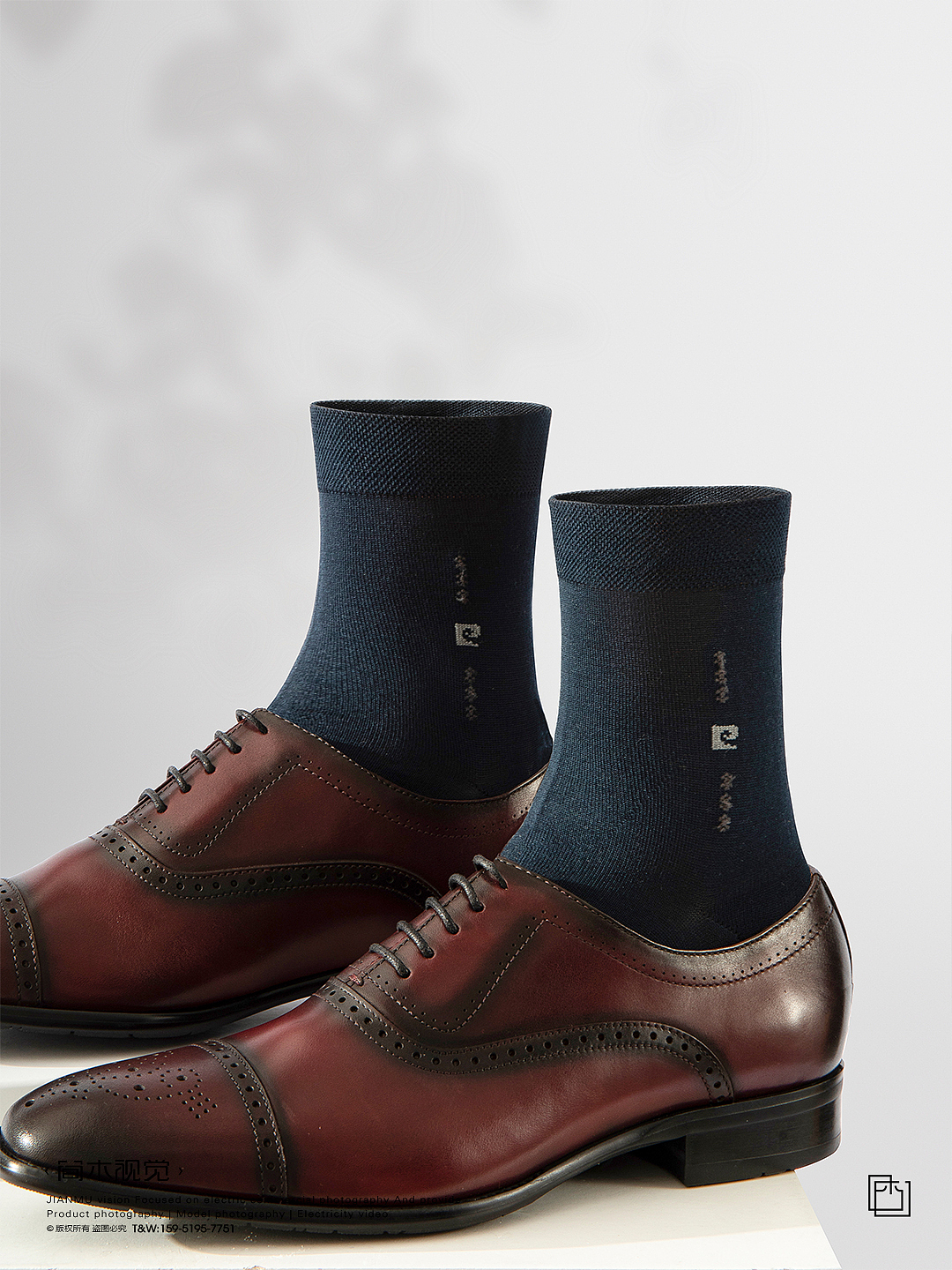 男士袜子产品摄影丨皮尔卡丹×简木视觉 商务休闲袜子