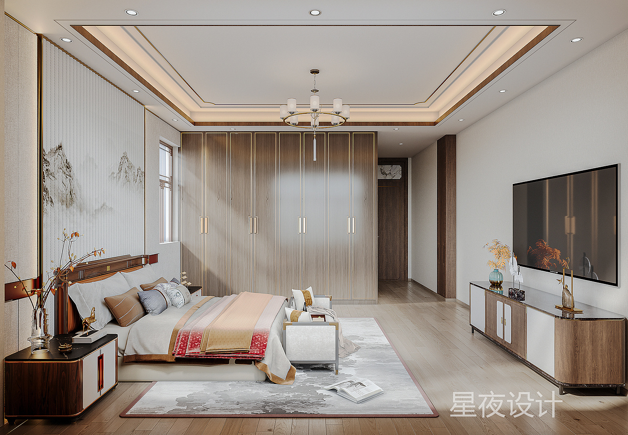 星夜設(shè)計--新中式別墅（圖ZMzM5MzE1NDIw） - 家裝設(shè)計 - 站酷設(shè)計師許欣然xr原創(chuàng)素材 - 站酷ZCOOL