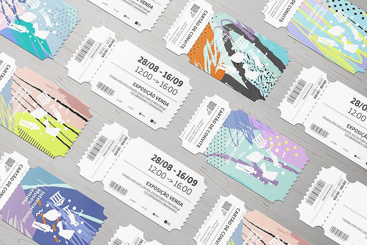 邀请函卡片时尚高端多用途的音乐会演唱会入场券门票设计模板（AI&PSD）-变色鱼