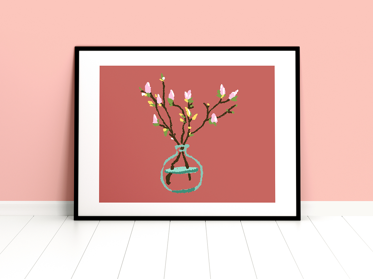 二月_插花（图ZMzMzODE2MzI4） - 创作习作 - 站酷设计师_双_喜_原创素材 - 站酷ZCOOL