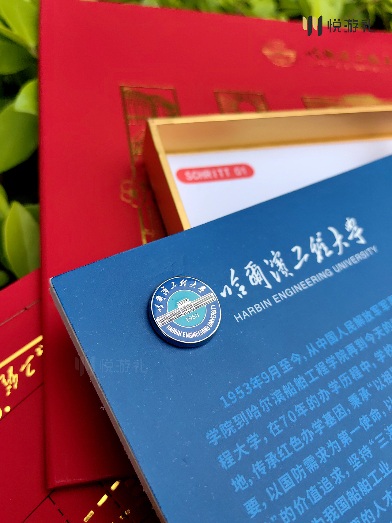 哈工程2023年录取通知书 纪念徽章&拼装航母 校园文创