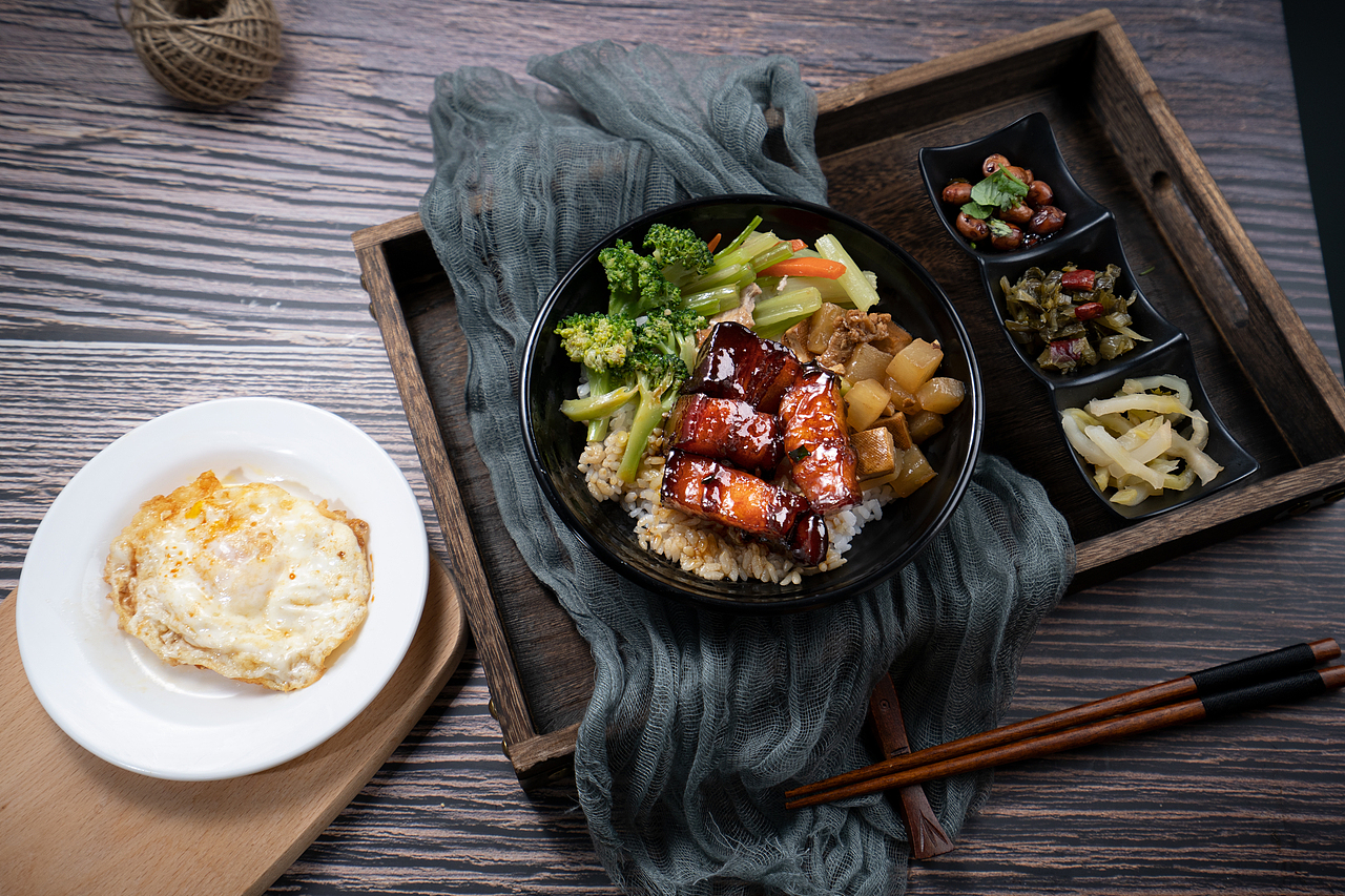 套餐饭，盖浇饭，盖饭，摄影