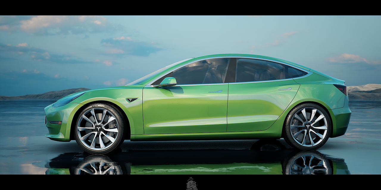 特斯拉Model3_2018UE渲染（图ZMzIzOTAwOTk2） - 机械/交通 - 站酷设计师FireprZano原创素材 - 站酷ZCOOL