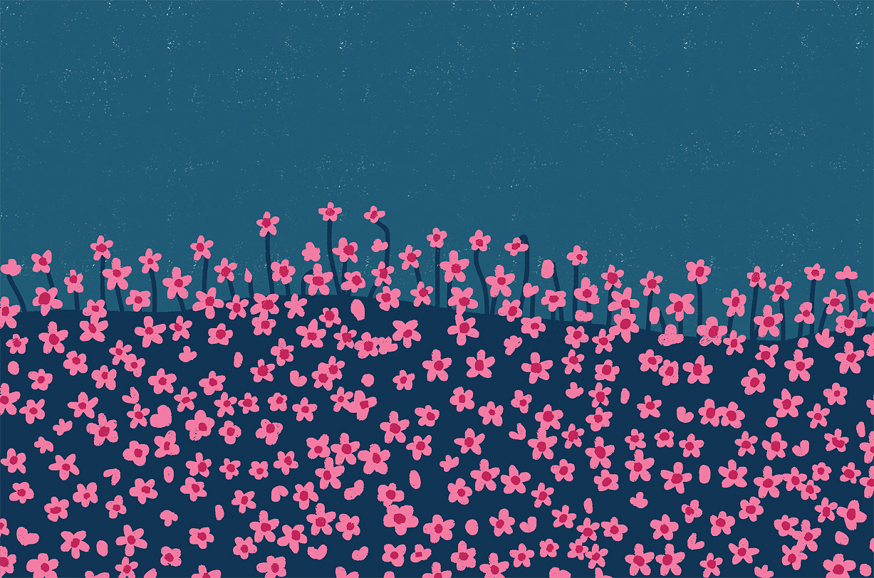 花卉插画 装饰画 浪漫花海 繁华（图ZMzA1ODY3Mjky） - 创作习作 - 站酷设计师咪咕插画集原创素材 - 站酷ZCOOL