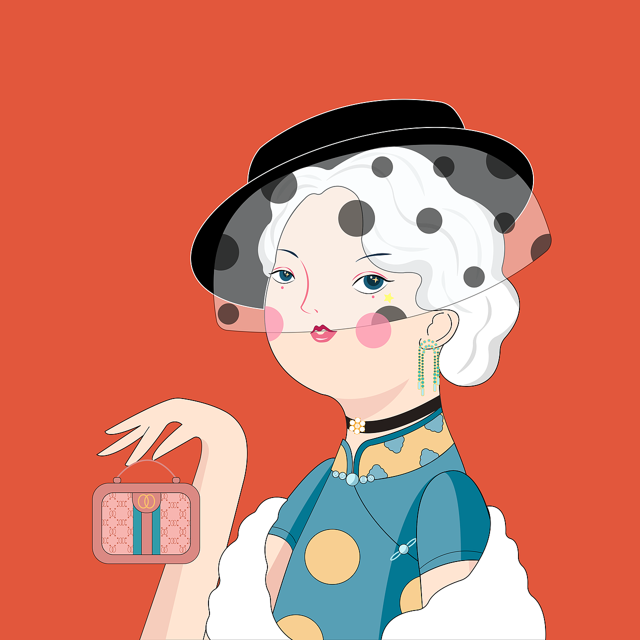 民国少女NFT（图ZMzAyNTY2OTQ0） - 创作习作 - 站酷设计师爱谷穗的猫原创素材 - 站酷ZCOOL