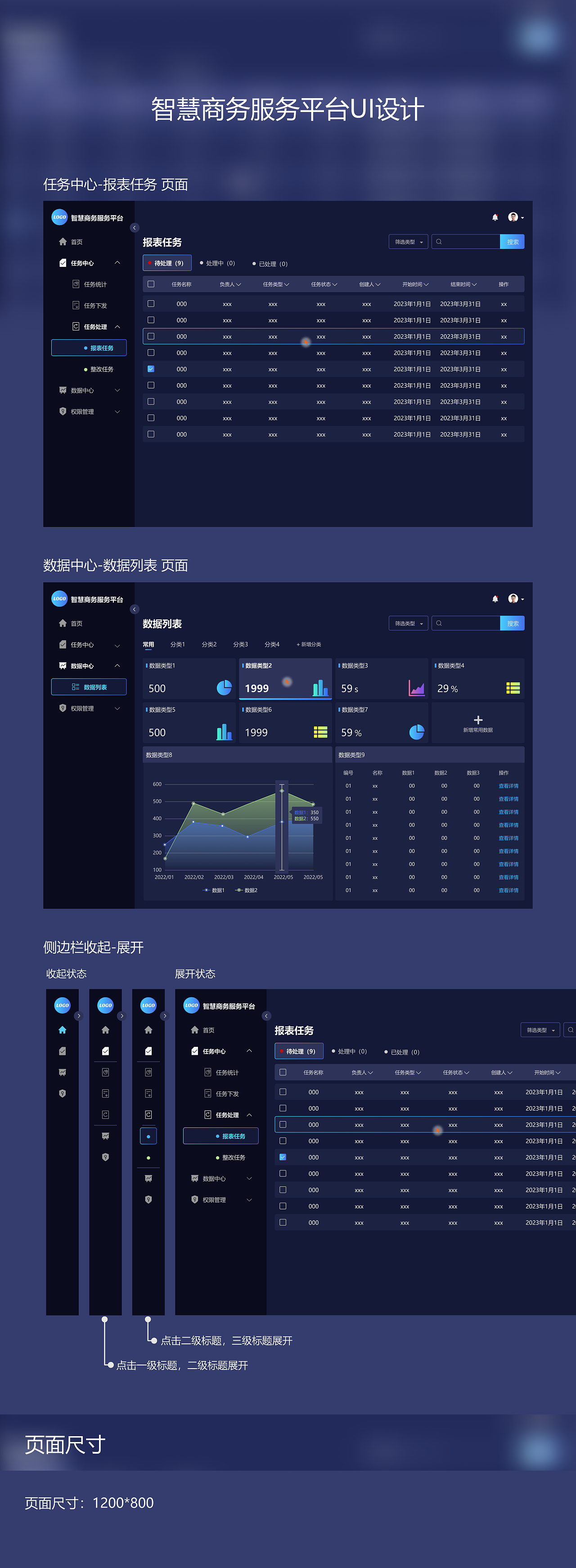 G端智慧商务服务平台UI设计