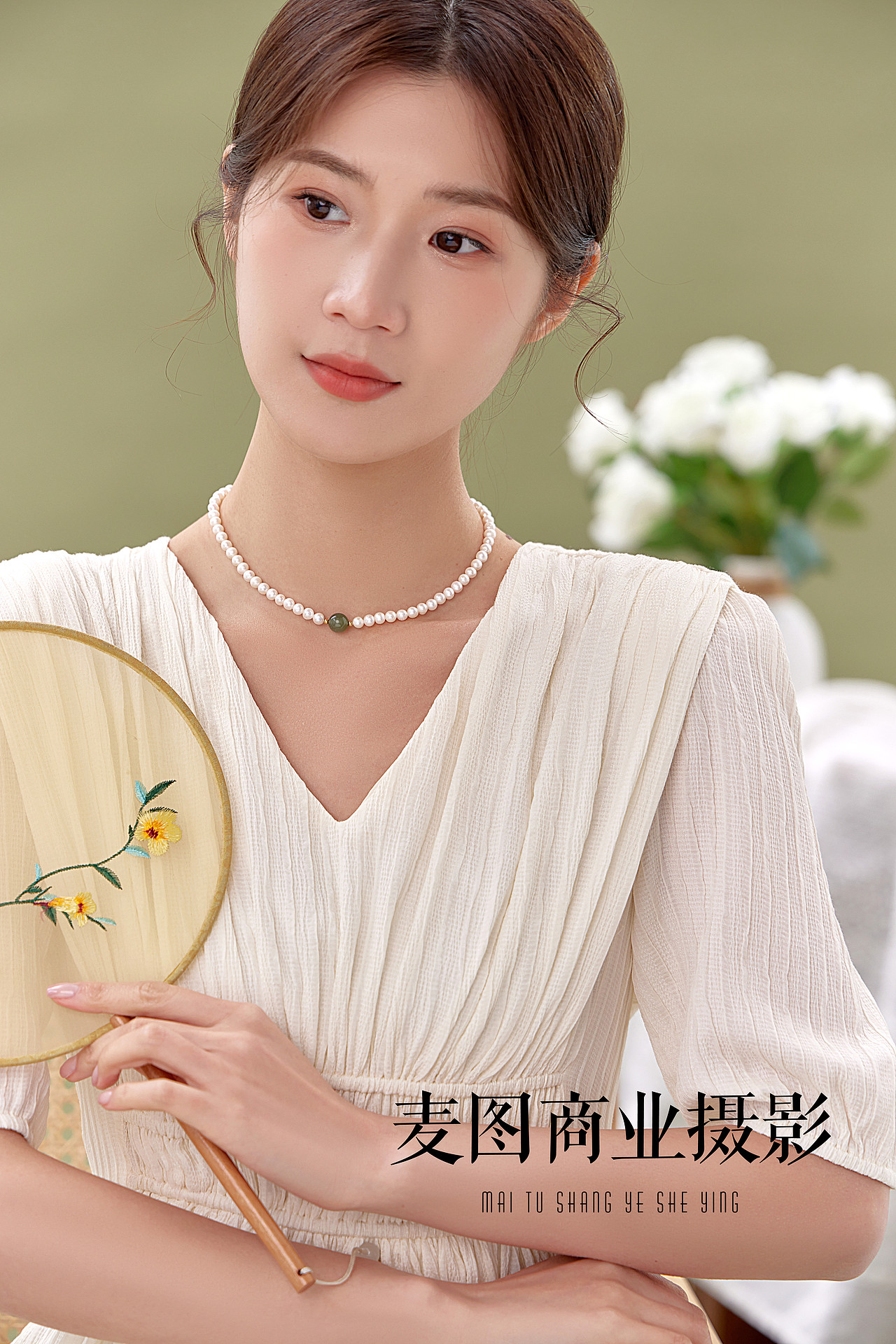 饰品项链拍摄 珍珠项链模特拍摄 小众饰品项链模特拍摄