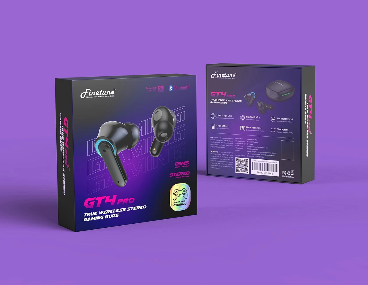 Finetune电竞真无线耳机包装设计案例。（图ZMzIwNzA2NzUy） - 包装 - 站酷设计师貳拾肆呀原创素材 - 站酷ZCOOL