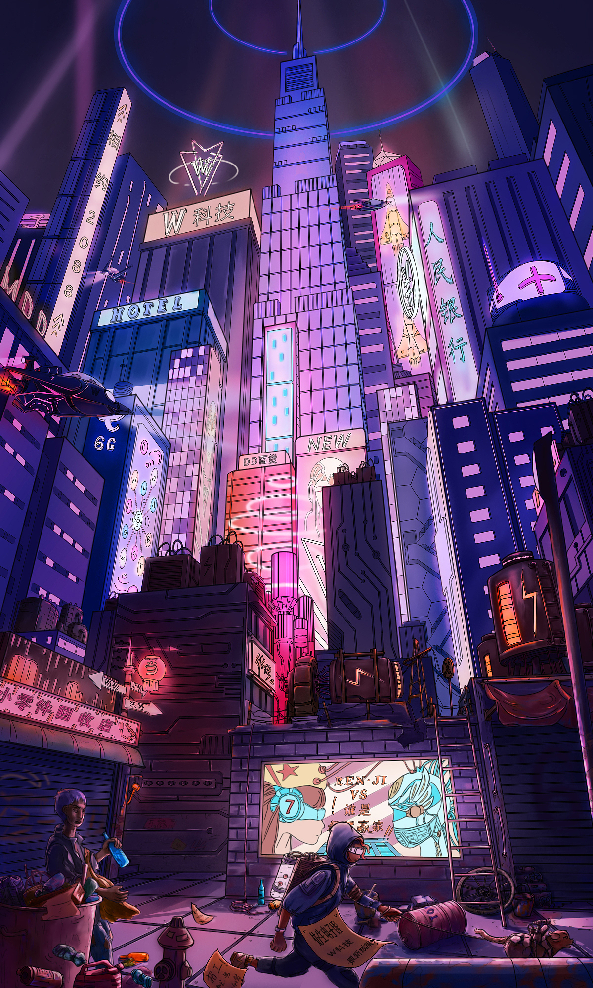 赛博城市一角（图ZMzI3MDk3MDYw） - 创作习作 - 站酷设计师毛嘟嘟MDD原创素材 - 站酷ZCOOL