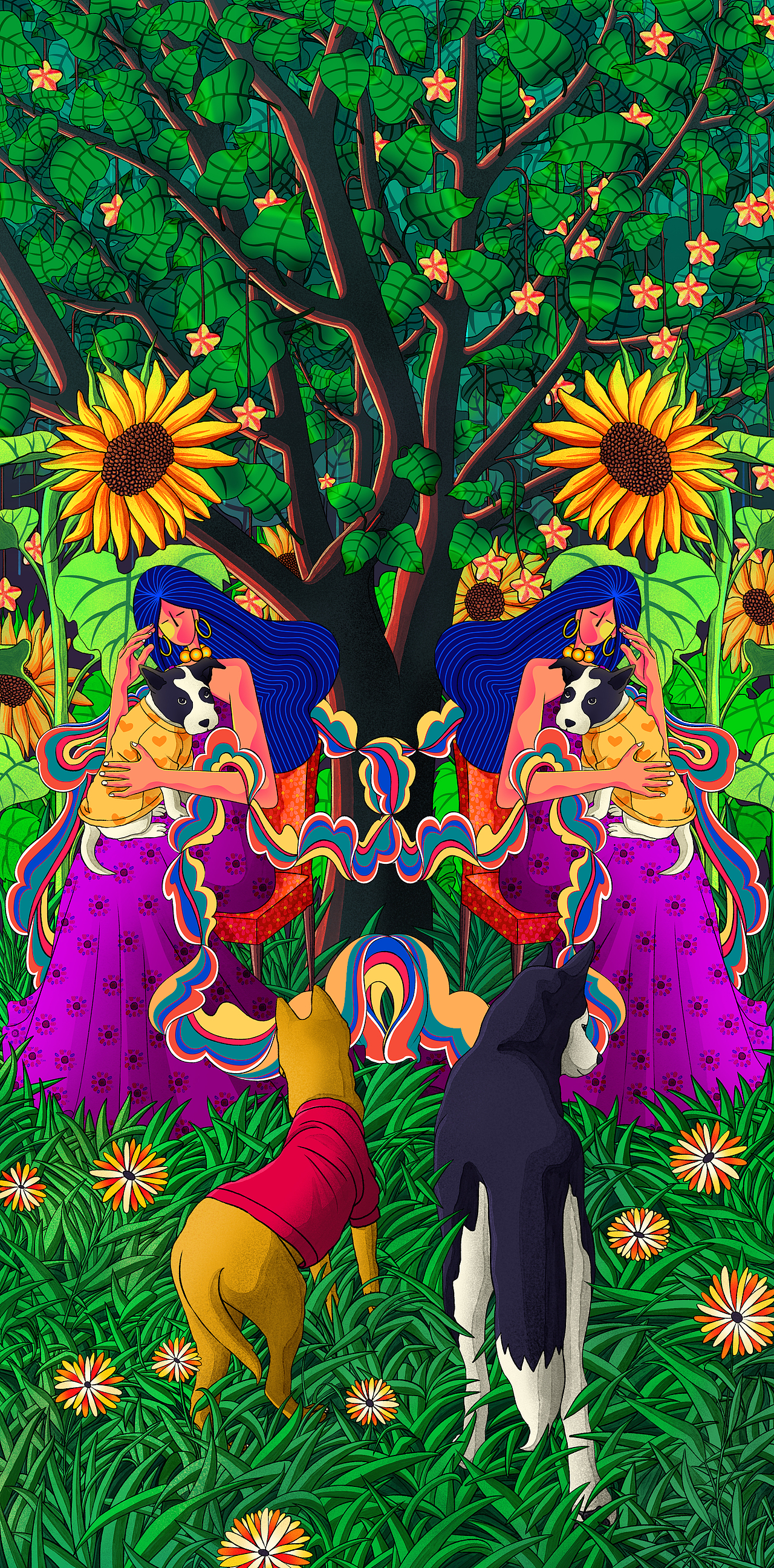 追星星的女孩（图ZMzE0NzQ5MTk2） - 艺术插画 - 站酷设计师起起君酱原创素材 - 站酷ZCOOL