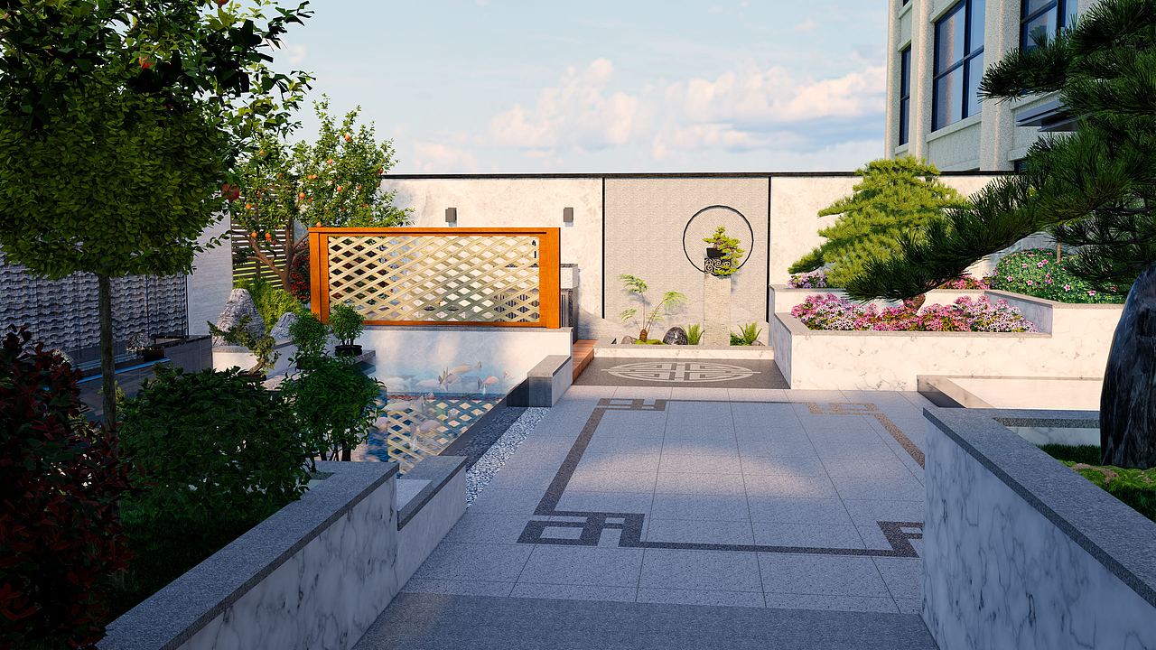 小庭院设计方案效果图（图ZMzQ1ODQwMzE2） - 其他三维 - 站酷设计师指尖丨Design原创素材 - 站酷ZCOOL