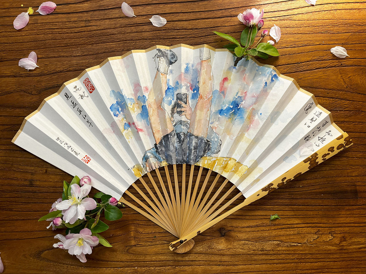 一把小扇（图ZMzcxMDUwODk2） - 绘画 - 站酷设计师甲辰小夏原创素材 - 站酷ZCOOL