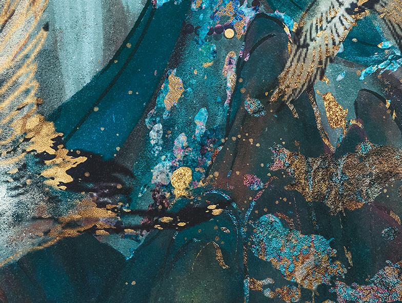 岩彩新国风插画古风国潮小神仙——小寿星