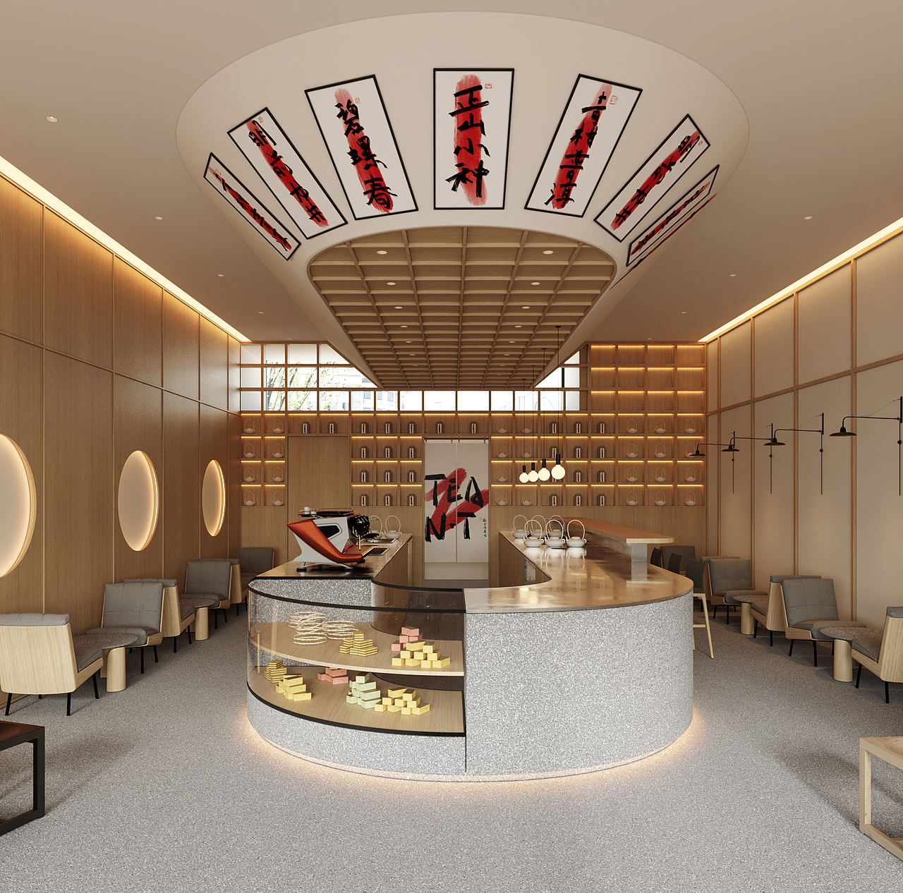 茶馆（图ZMzYxMDM4Njg0） - 酒店餐饮设计 - 站酷设计师南方视觉原创素材 - 站酷ZCOOL
