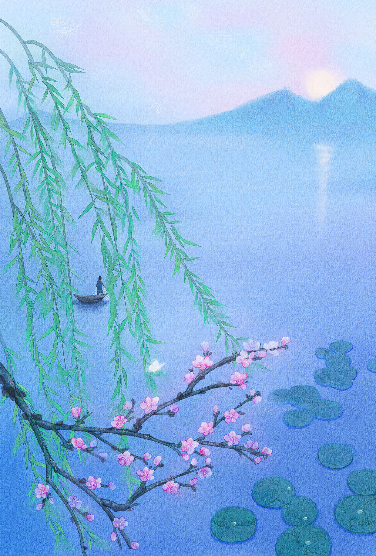 云霞出海曙,梅柳渡江春