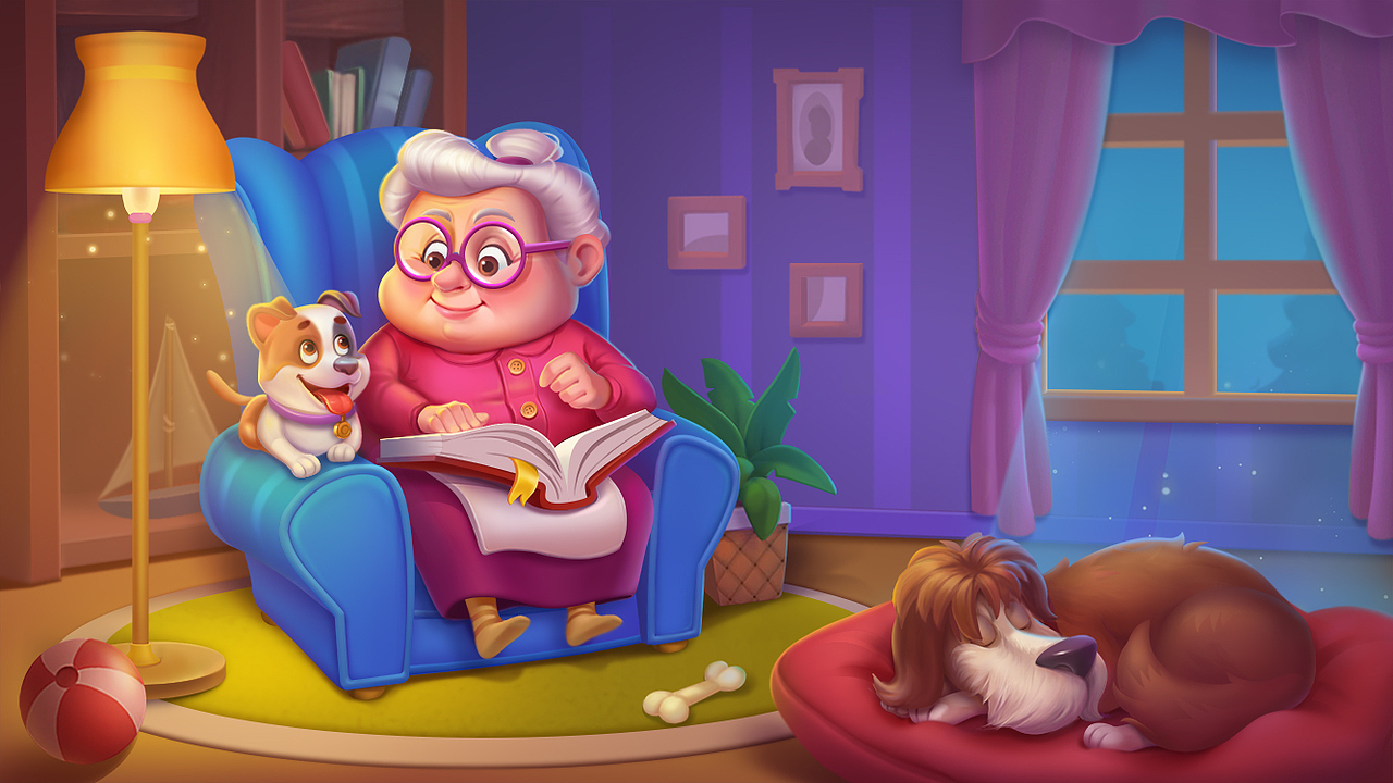 梦幻 温馨室内小景插图（图ZMzU4NTA4MDA0） - 商业插画 - 站酷设计师婗宝原创素材 - 站酷ZCOOL