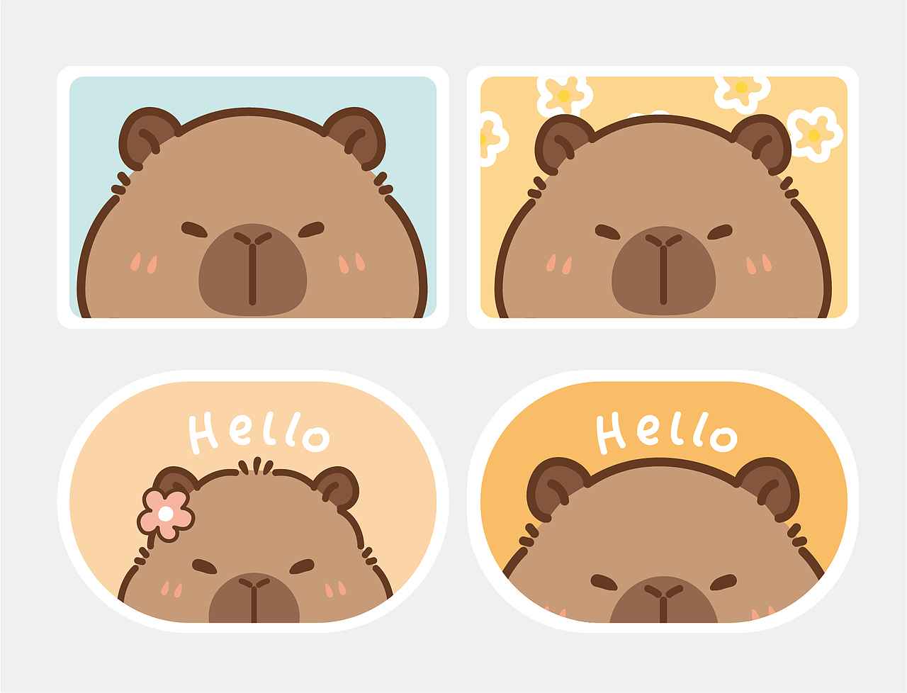 卡皮巴拉地垫地毯鼠标垫设计门帘