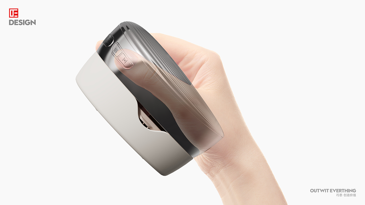 前端设计了硅胶充电口,有效防止进灰!尾部设计了一个可替换精油盒,轻轻往外一扣就能出来,推回去设计了一个反馈咔的声响,小细节,大体验。