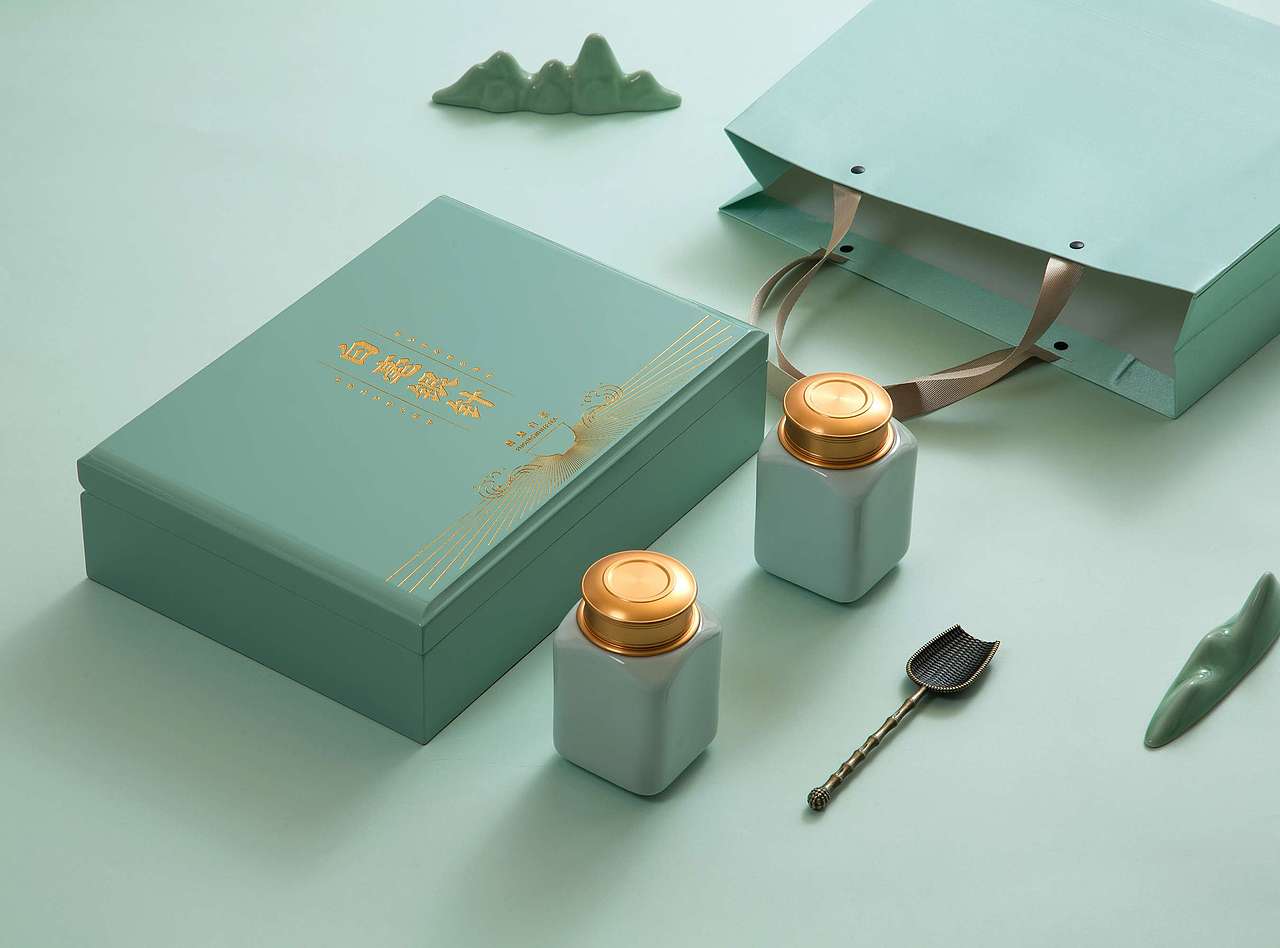 莫兰迪色双瓷罐礼盒+手提袋-双色