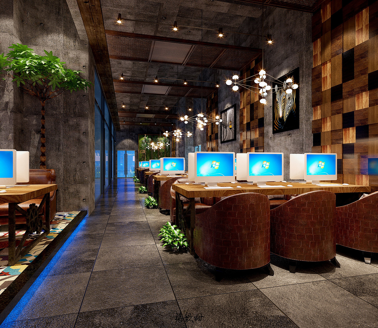 工装—— 一个能放松压力和缓解压力的网咖