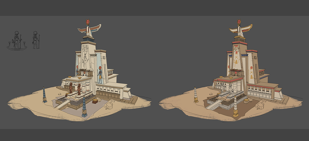 Egyptian temple（图ZMzM2NzI2MTE2） - 游戏原画 - 站酷设计师ZbinOOo原创素材 - 站酷ZCOOL