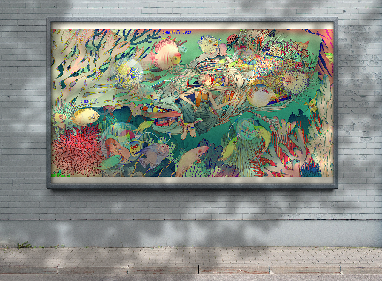 海底货郎图（图ZMzMxNTMxMDU2） - 创作习作 - 站酷设计师CHEN醋茶原创素材 - 站酷ZCOOL