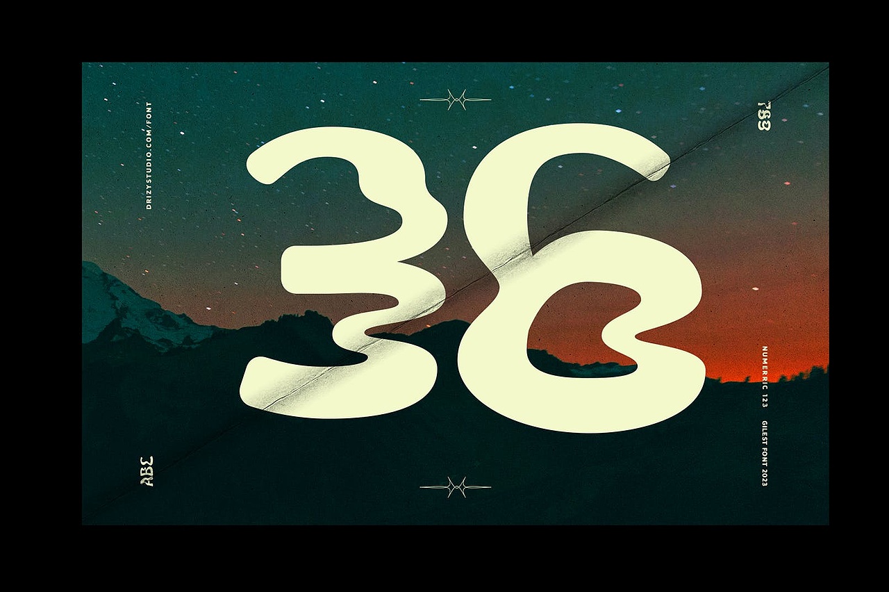 潮流复古迷幻扭曲酸性故障风潮牌标识海报标语英文字体