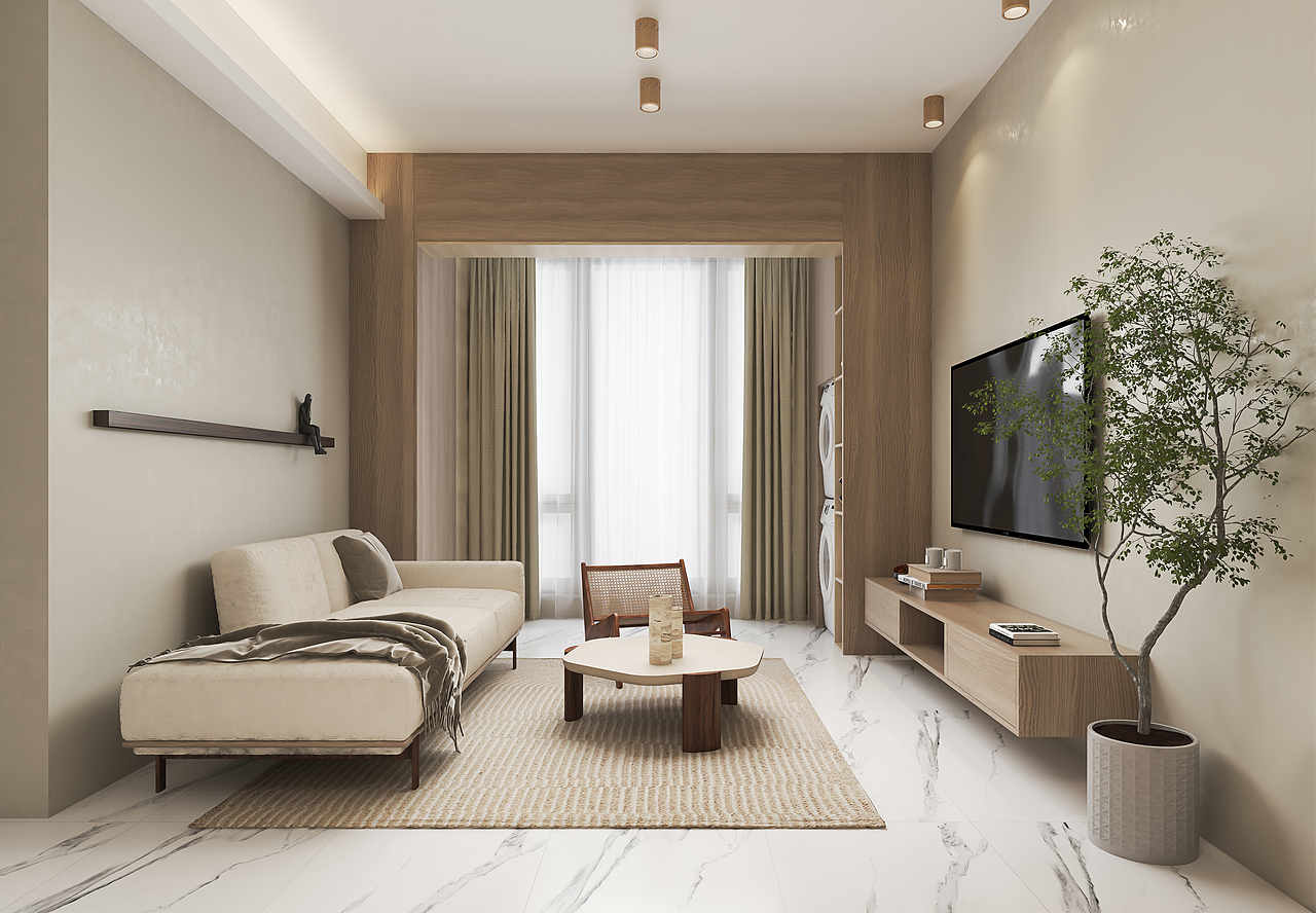 深圳口山设计:琳珠华庭,原木风打造冬日暖心家