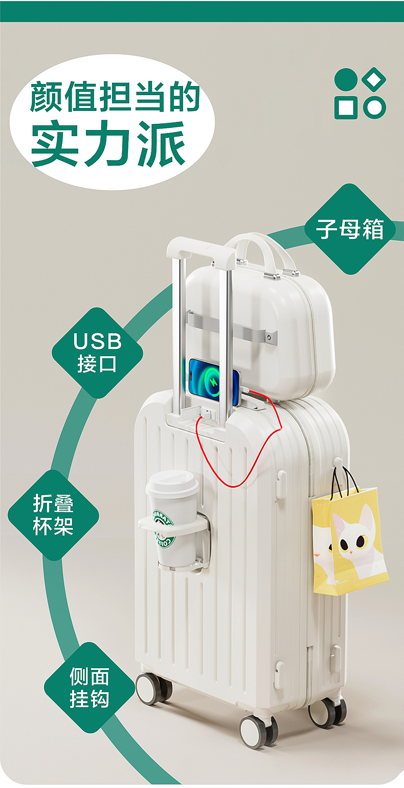 行李箱建模渲染/行李箱拍摄/行李箱模特/行李箱/C4D