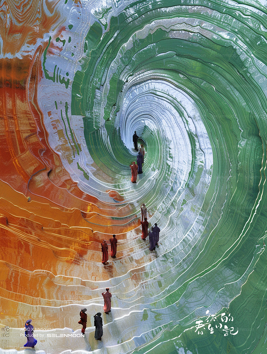 中式审美探索｜AIGC中的时空回旋（图ZMzcwMTM2NDgw） - AI作品 - 站酷设计师然的春生日记原创素材 - 站酷ZCOOL