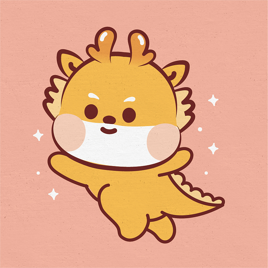 小飞龙可爱卡通表情包设计插画（图ZMzU5ODY4NDE2） - 商业插画 - 站酷设计师阿茹生肖IP原创素材 - 站酷ZCOOL