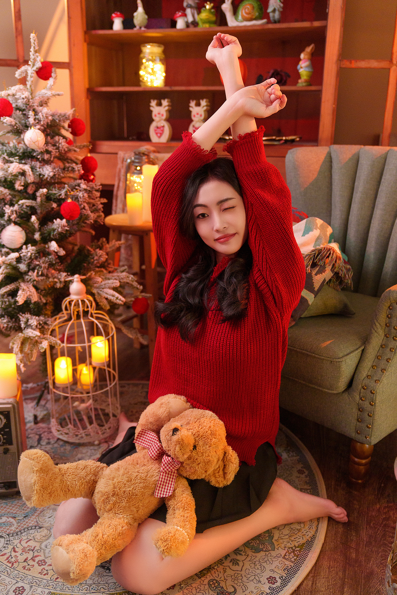 嘉嘉的复古风圣诞照 RE8988-65GL