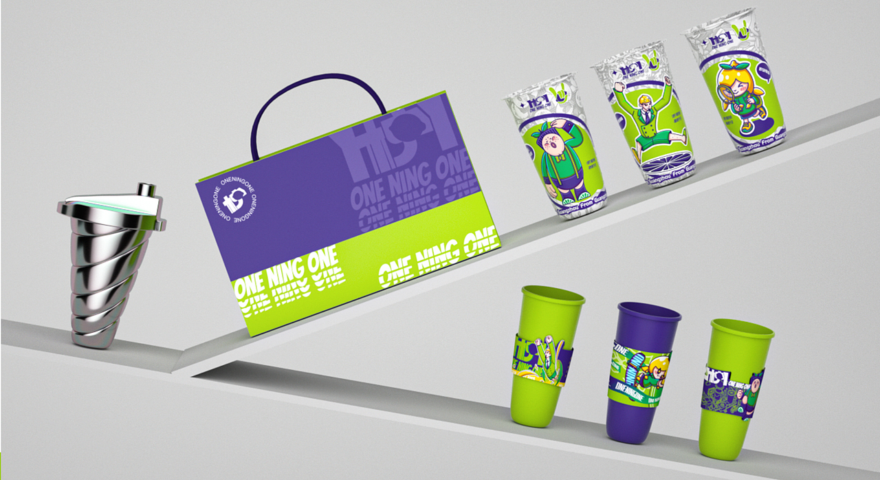 1柠1柠檬茶-茶饮品牌设计&卡通IP形象全案