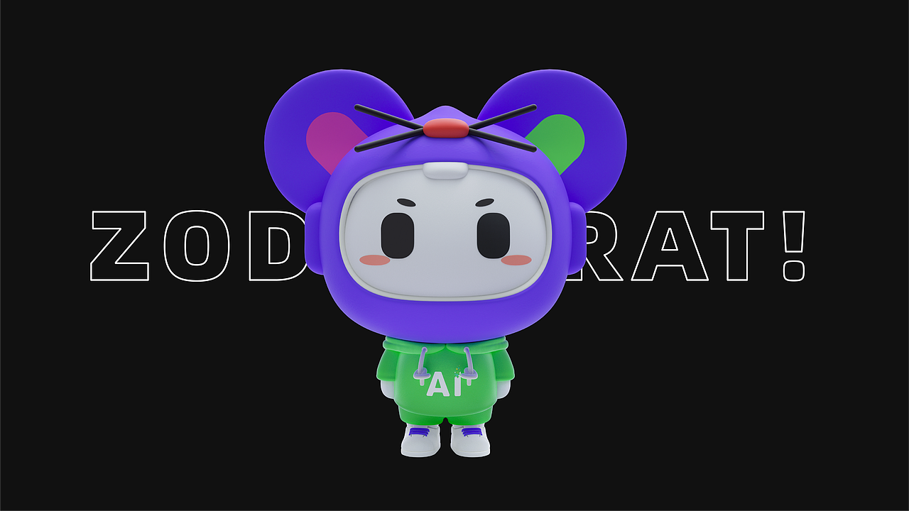 C4D-IP形象设计,讯飞设计周飞飞。