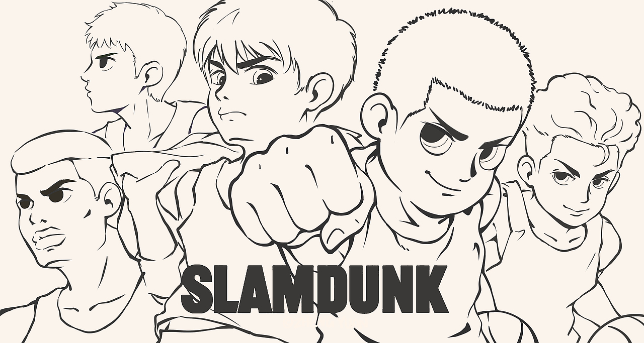 灌篮高手，时隔二十年的约定（图ZMzM5MDUzNjQ0） - 创作习作 - 站酷设计师郑圆zhengyuan原创素材 - 站酷ZCOOL