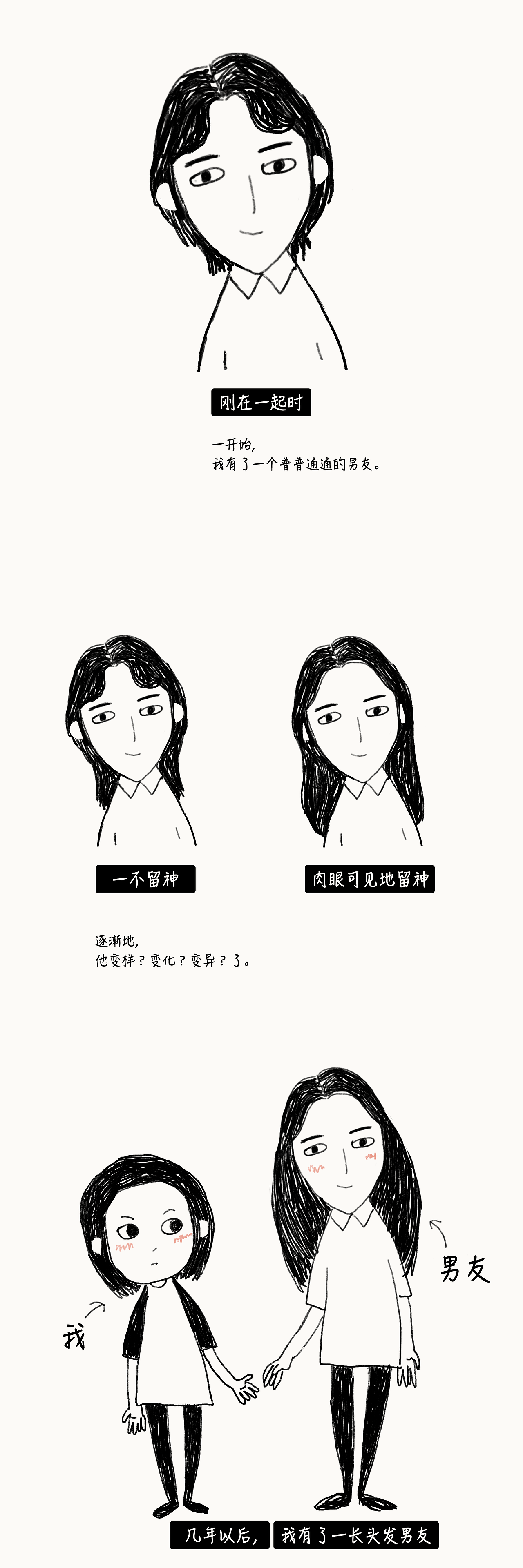 我有一长头发男友（图ZMzQxNjQyNjM2） - 短篇/格漫 - 站酷设计师大眼儿的原创素材 - 站酷ZCOOL