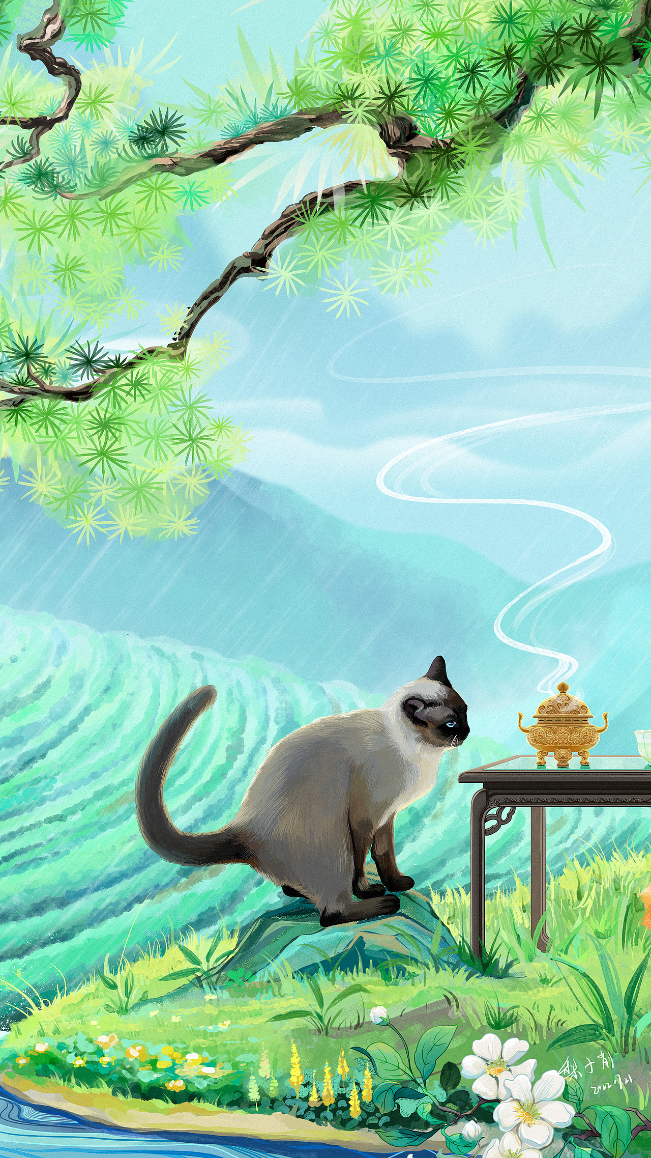 24节气 - 谷雨 立秋（图ZMzIzODAxNDgw） - 创作习作 - 站酷设计师梨子削原创素材 - 站酷ZCOOL