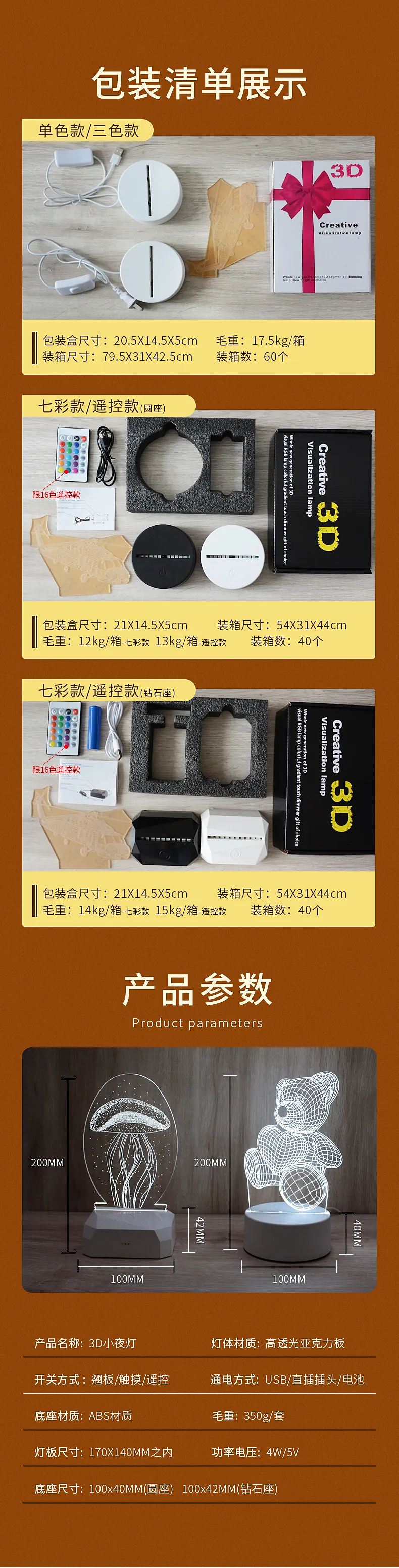 电商详情页-小夜灯3款