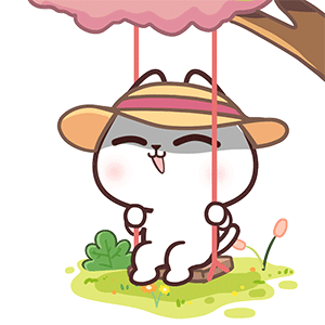 猫与熊 春日踏青的猫咪小N 表情包 | 原创IP可授权