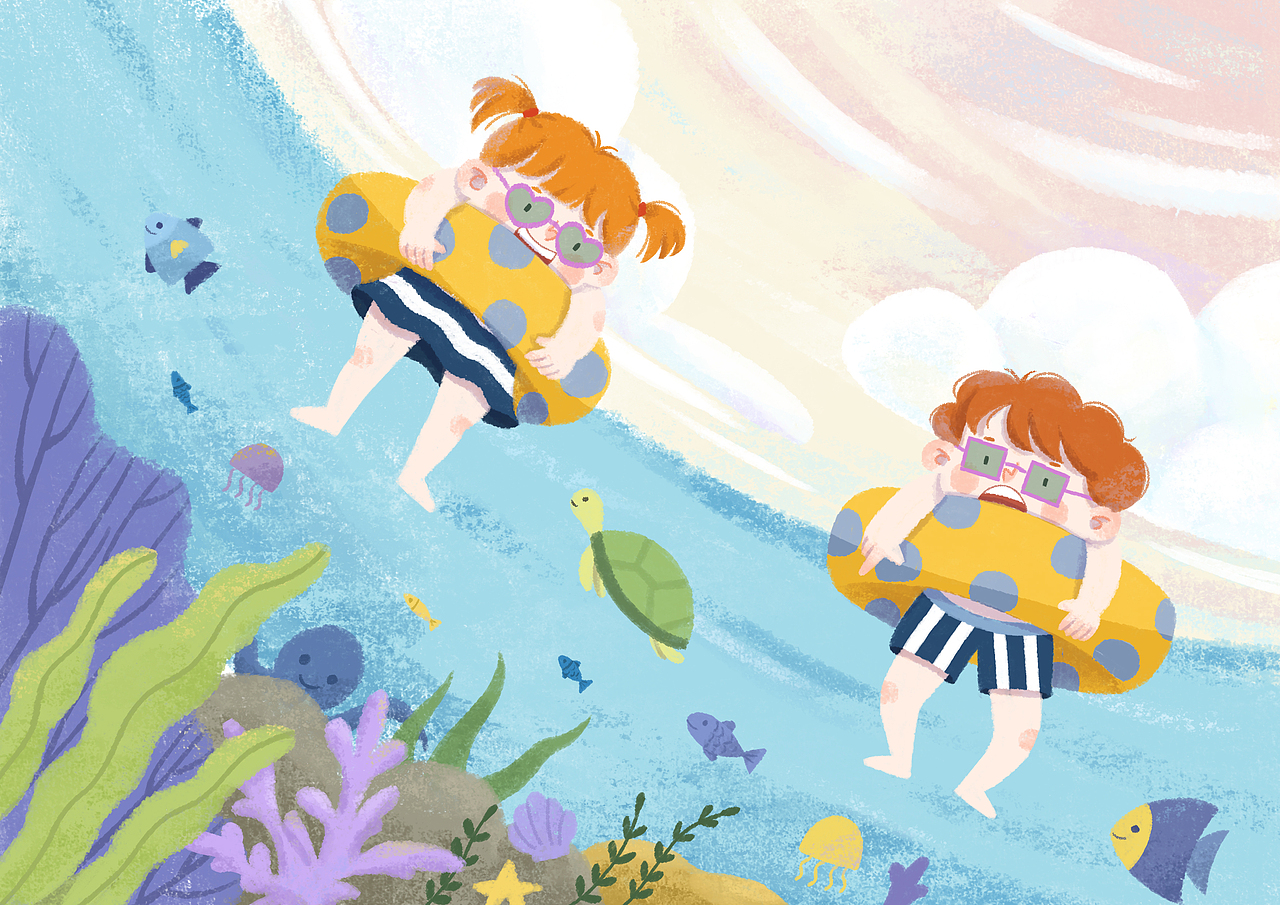 假日生活系列插画