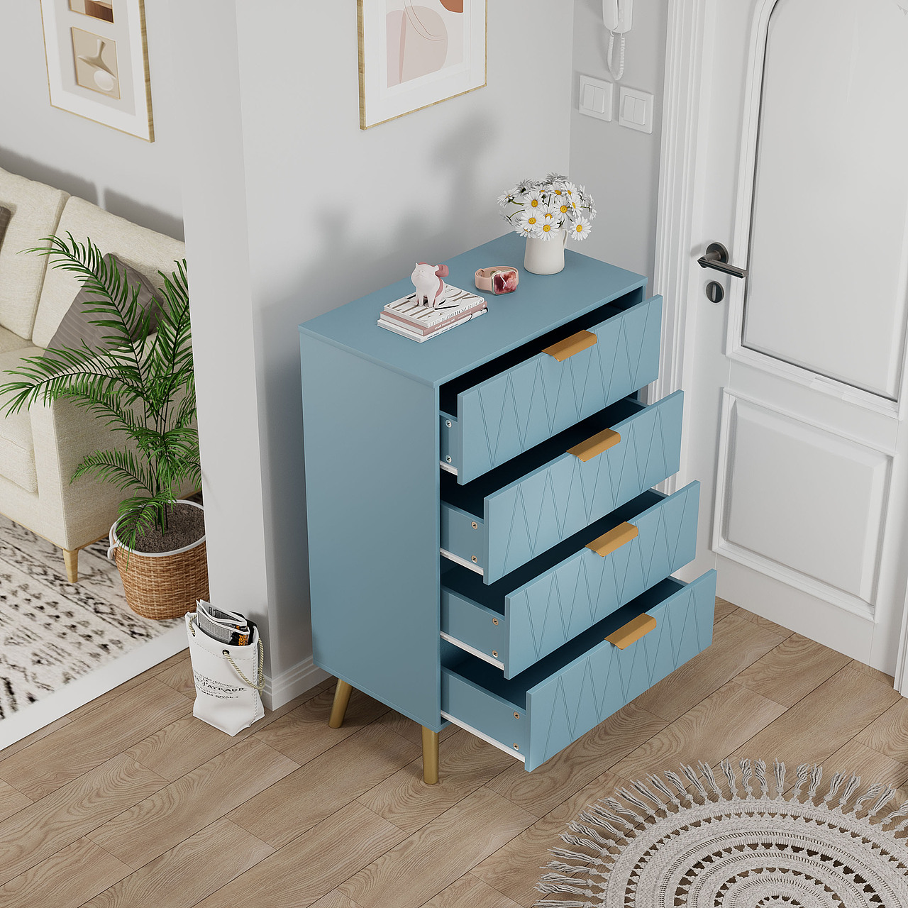 四抽柜建模渲染（图ZMzUxMTUzOTYw） - 产品 - 站酷设计师Wilber创意原创素材 - 站酷ZCOOL