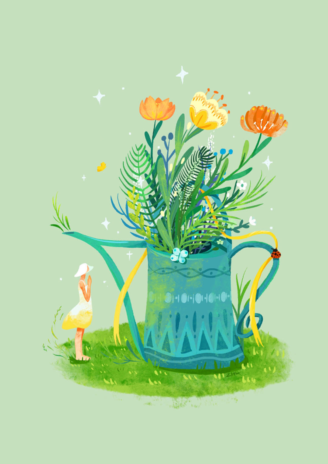艺术插画(三)-春天的气息