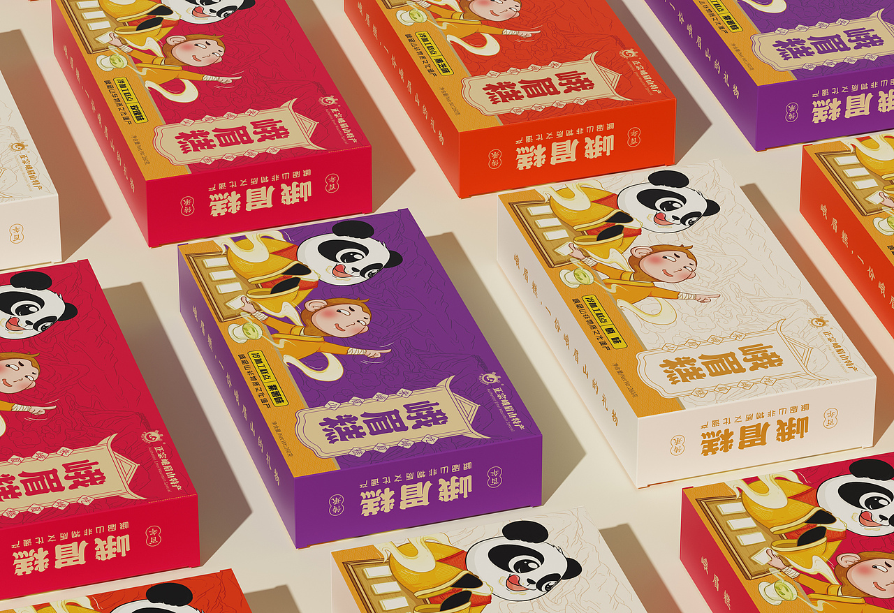 峨眉糕四川地道糕点包装设计