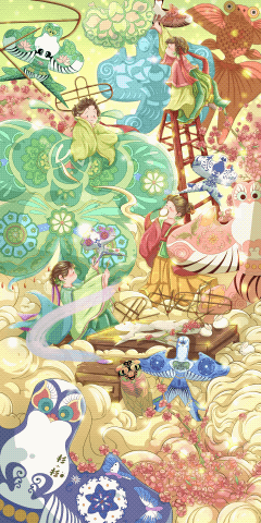春夏秋冬（图ZMzM3MzU5NTky） - 商业插画 - 站酷设计师杉小杉原创素材 - 站酷ZCOOL