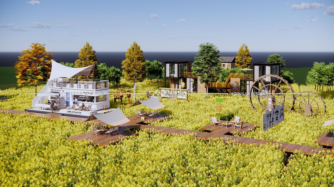 集装箱营地|网红营地|油菜花营地|集装箱营地规划设计（图ZMzY3NzIwNjg0） - 建筑/空间 - 站酷设计师扬品集装箱定制原创素材 - 站酷ZCOOL