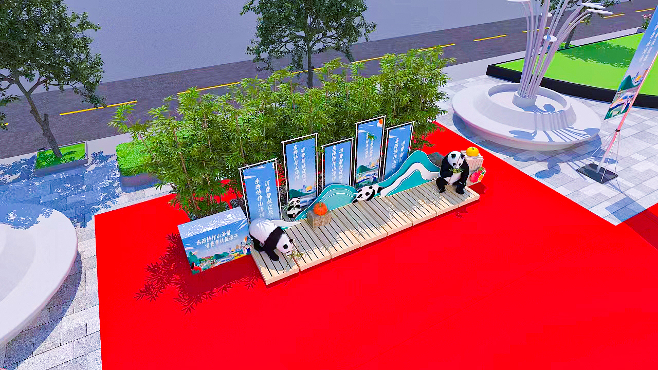 开业活动3D效果设计（图ZMzYwOTM4MDAw） - 展陈设计 - 站酷设计师一连串英文原创素材 - 站酷ZCOOL
