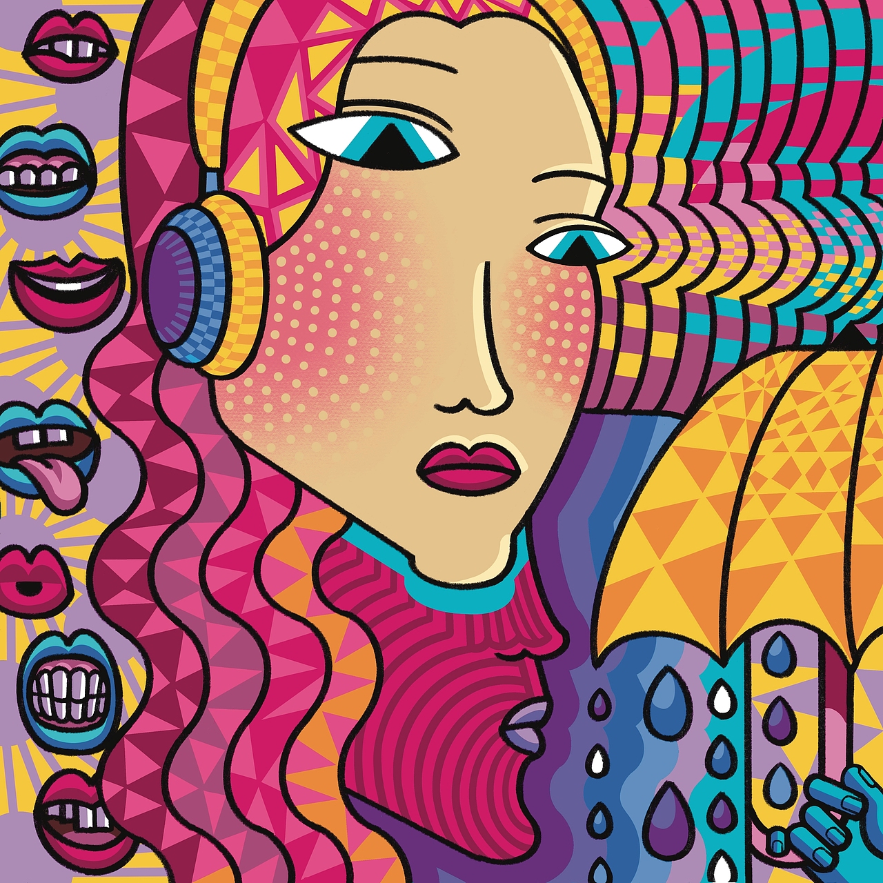 自画像设计（图ZMzY1ODYwOTE2） - 艺术插画 - 站酷设计师LunaChen陈原创素材 - 站酷ZCOOL