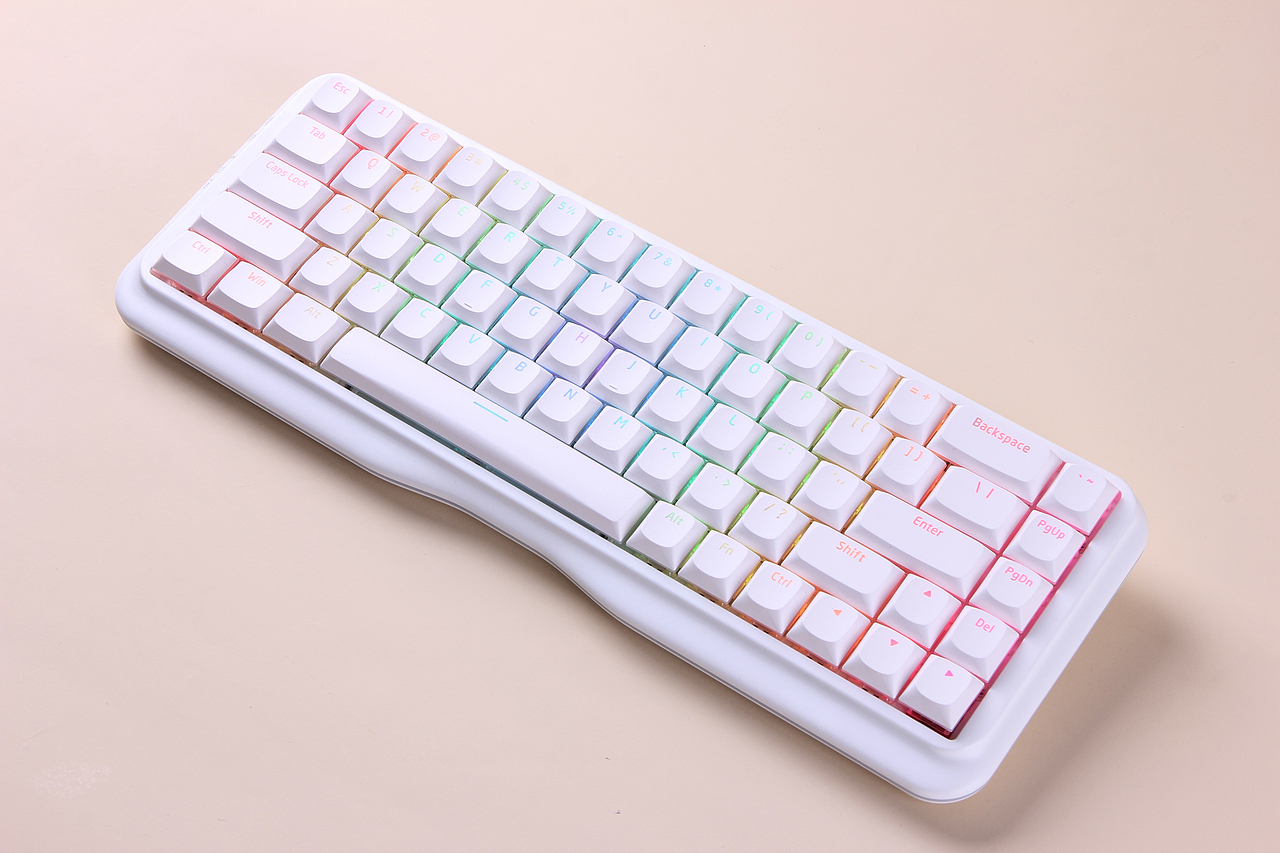 PBT材质纯白键盘,详情页用图