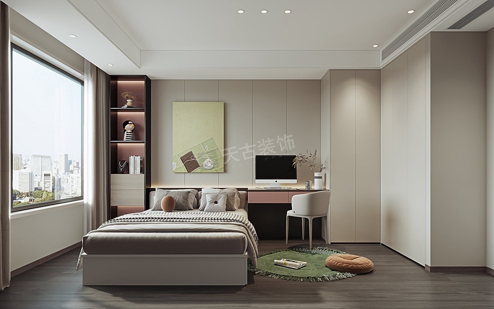 金科九曲河装修方案,现代风格设计效果图,天古装饰