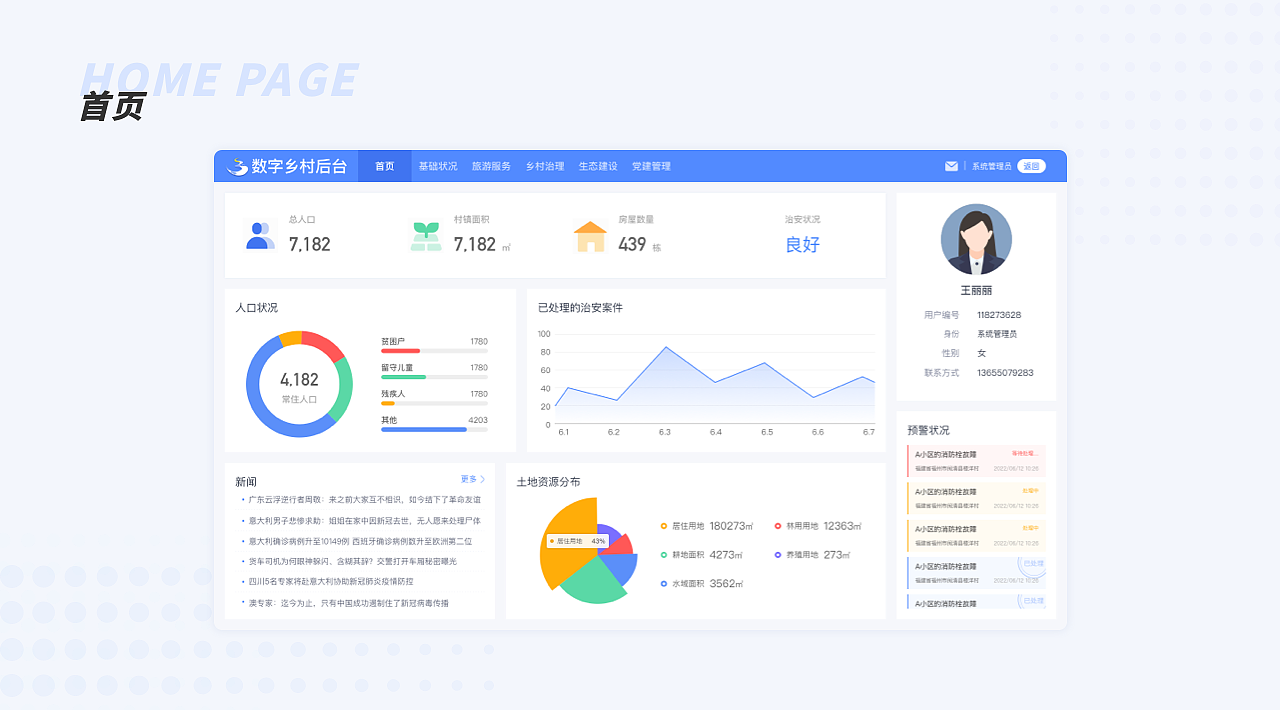 数字乡村后台管理系统